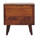 Chestnut Lid-up Storage Stool Artisan