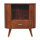 T-bar Cortez Chestnut Open Slot Cabinet Artisan