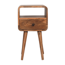 Mini Oakish Curve Open nightstand Artisan