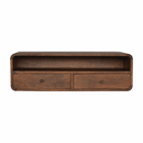 Floating Chestnut Open Console Table Artisan