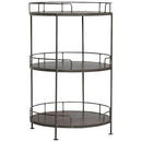 Industrial Round 3-Tier Butler Tray Table Artisan
