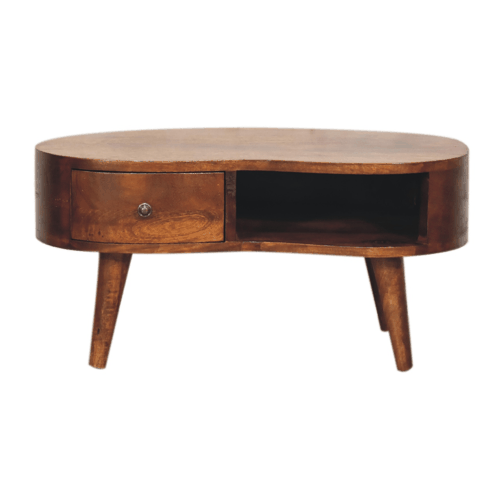 Mini Chesnut Wave Coffee Table Artisan