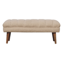 Cream Boucle Puffer Bench Artisan