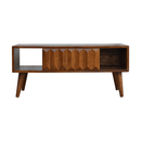 Chestnut Prism Sliding Media Unit Artisan