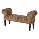 Leopard Print Velvet Bench Artisan