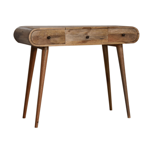 Oak-ish Round Dressing Table Artisan