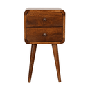 Mini Chestnut Curved nightstand Artisan