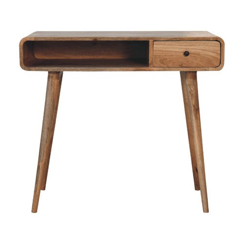 Curved Oak-ish Writing Desk Artisan