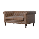 Buffalo Leather Chesterfield Sofa 2-Seater Artisan