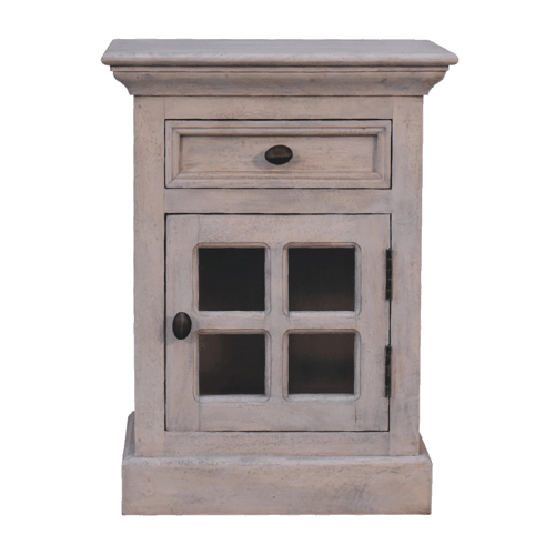 Glazed Stone Nightstand Artisan