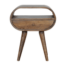 Grey Washed Circular nightstand Artisan