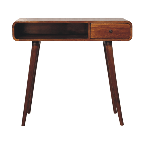 Curved Chestnut Writing Desk Artisan