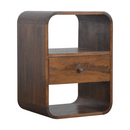 Chestnut Curved Edge nightstand Artisan