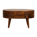Mini Chestnut Rounded Coffee Table Artisan