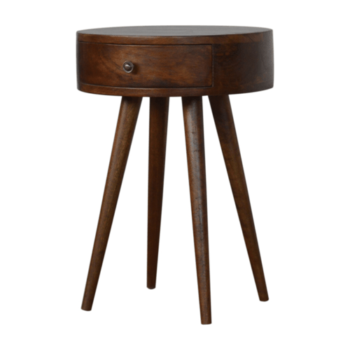 Nordic Chestnut Circular nightstand Artisan