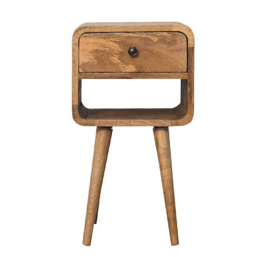 Mini Oak-ish Curve Lower nightstand Artisan