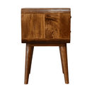 Curved Chestnut nightstand Artisan