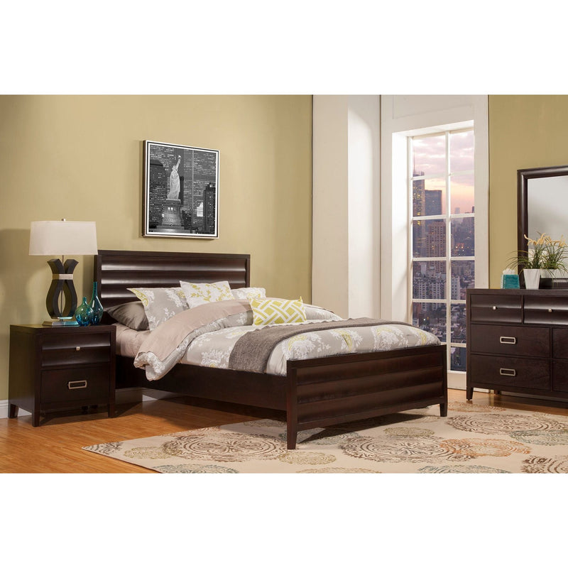 Donham Queen Panel Bed, Black Cherry