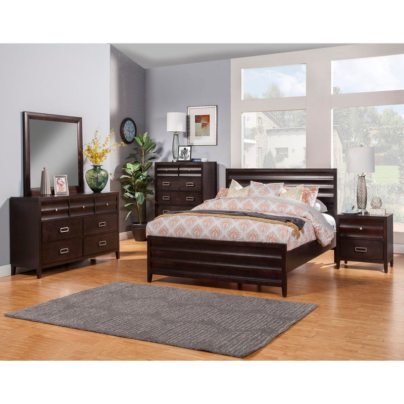 Donham Queen Panel Bed, Black Cherry