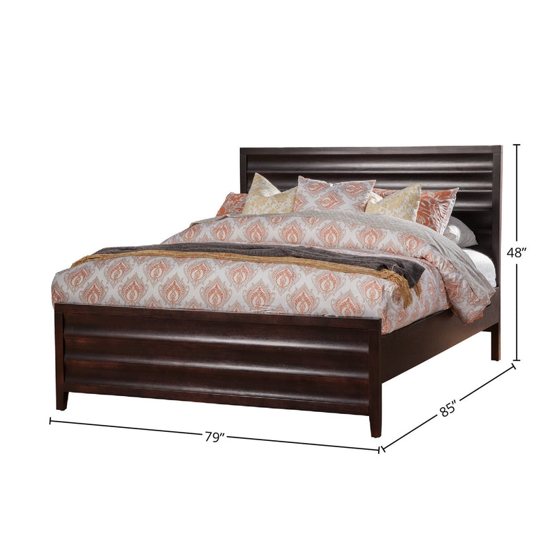 Donham Queen Panel Bed, Black Cherry