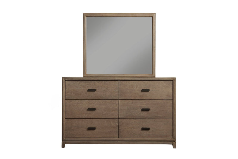 Walden Mirror, Antique Grey Alpine