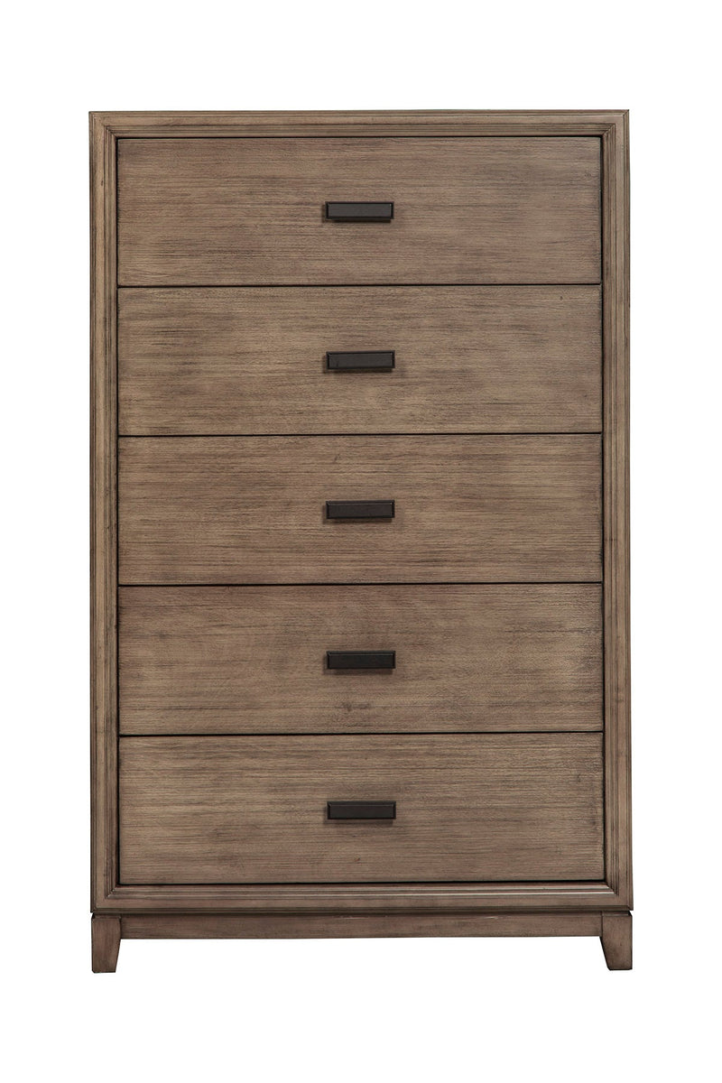 Walden 5 Drawer Chest, Antique Grey Alpine