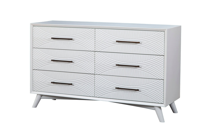 Bristol 6-Drawers Dresser, White Alpine