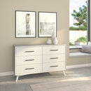 Bristol 6-Drawers Dresser, White Alpine