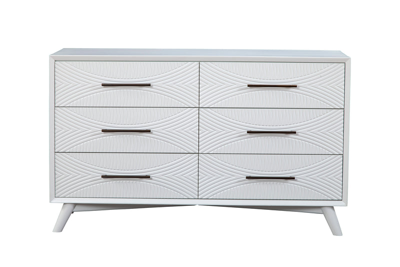 Bristol 6-Drawers Dresser, White