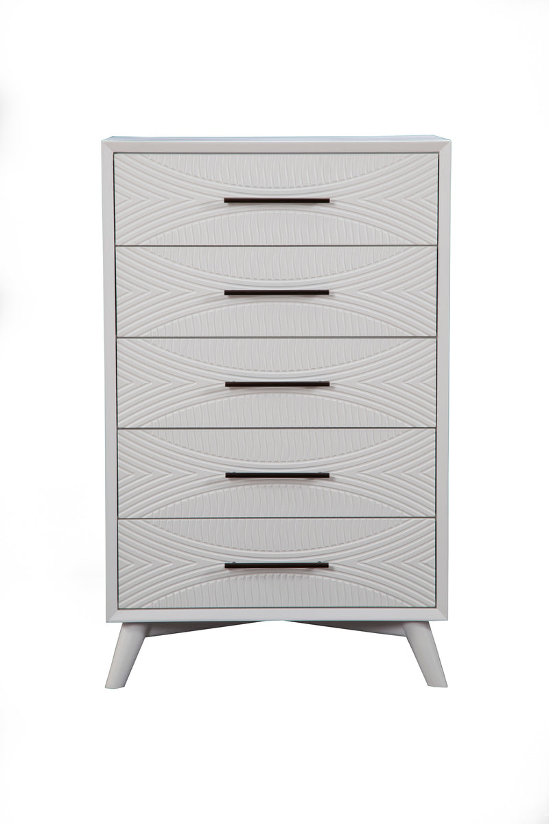 Bristol 5-Drawers Chest, White