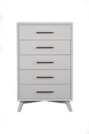 Bristol 5-Drawers Chest, White Alpine