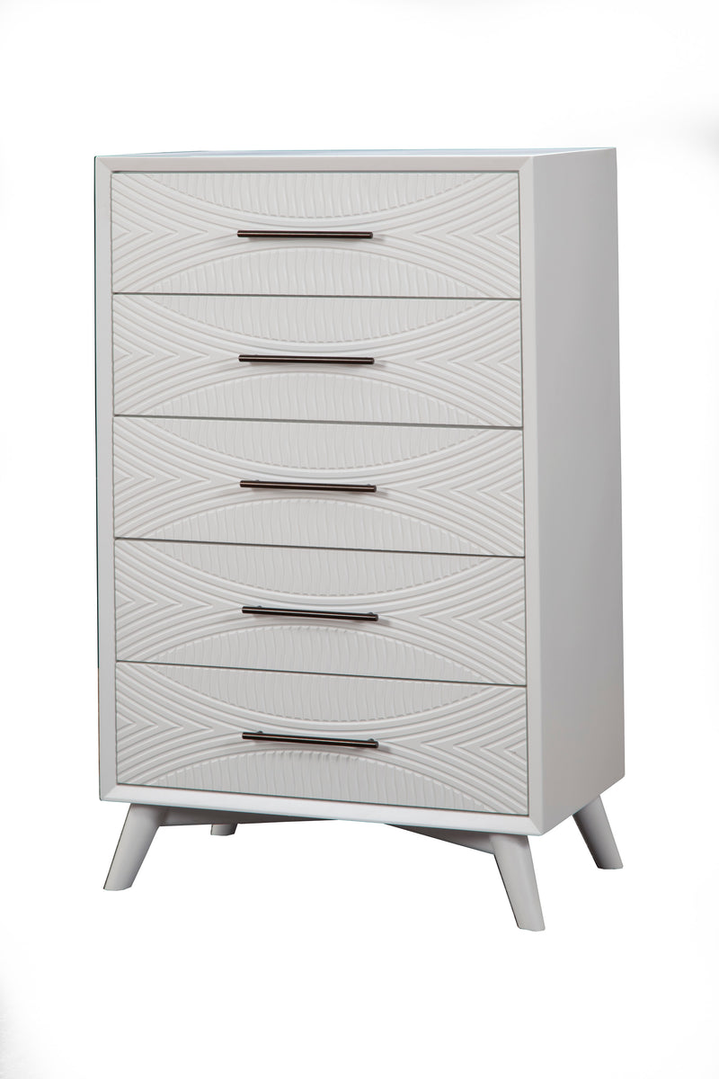 Bristol 5-Drawers Chest, White