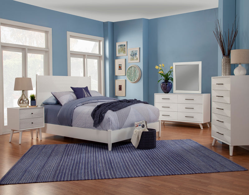 Bristol California King Panel Bed, White