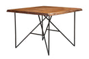 Daisy Solid Wood Pub Table w/Metal Legs, Light Walnut Alpine