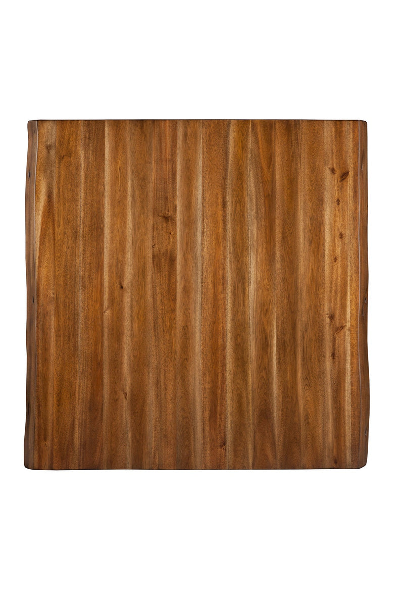 Daisy Solid Wood Pub Table w/Metal Legs, Light Walnut Alpine