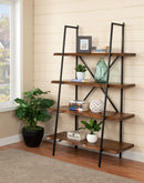 Daisy 4 Shelf Bookshelf, Light Walnut Alpine