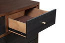 Amber Two Tone Dark Walnut & Black 7 Drawer Dresser Alpine