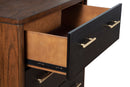 Amber Two Tone Dark Walnut & Black 3 Drawer Chest Alpine