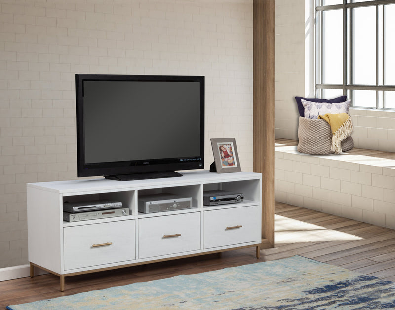 Aspen TV Stand with 3 Storage Drawers & 3 Open Shelves Alpine