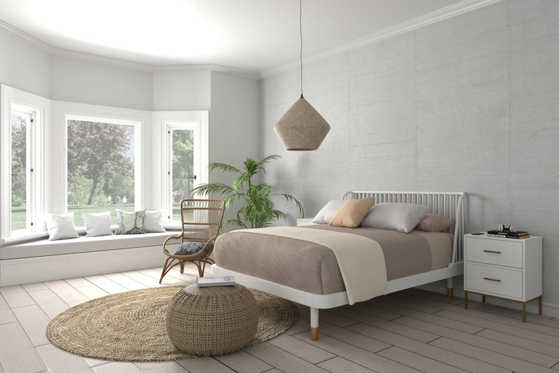 Aspen California King Slat Back Platform Bed Alpine