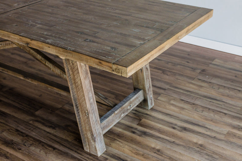 Caldwell Rectangular Extension Dining Table, Weathered Natural