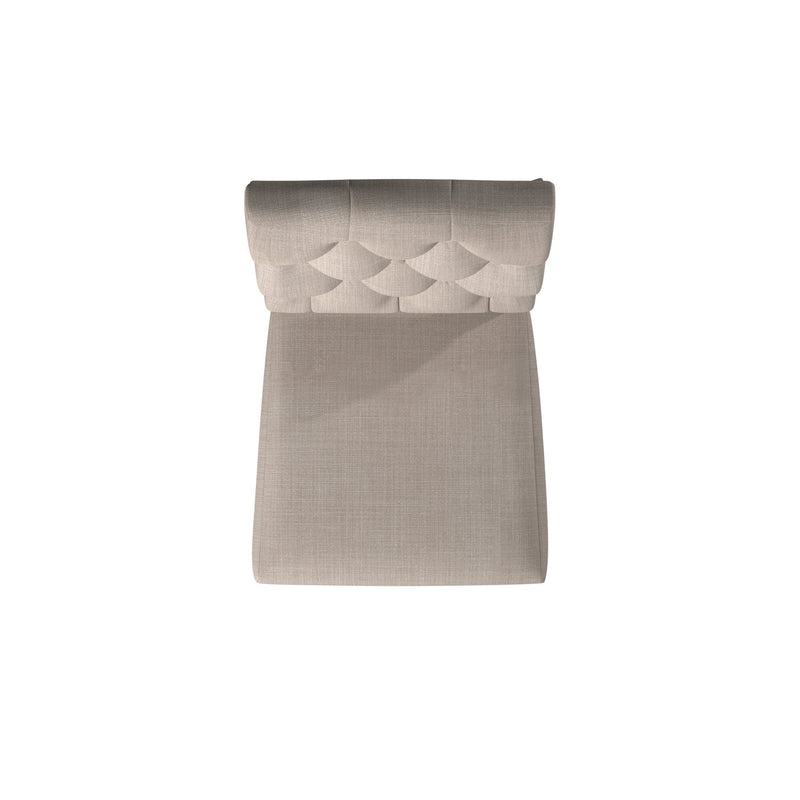 Caldwell Set of 2 Button Tufted Parson Chairs, Weathered Natural Alpine