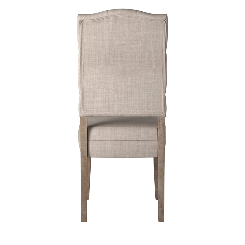 Caldwell Set of 2 Button Tufted Parson Chairs, Weathered Natural Alpine