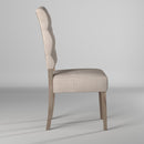 Caldwell Set of 2 Button Tufted Parson Chairs, Weathered Natural Alpine