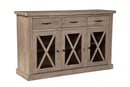 Caldwell Sideboard with 3 Drawers & 3 Doors, Weathered Natural Alpine