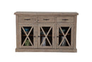 Caldwell Sideboard with 3 Drawers & 3 Doors, Weathered Natural Alpine
