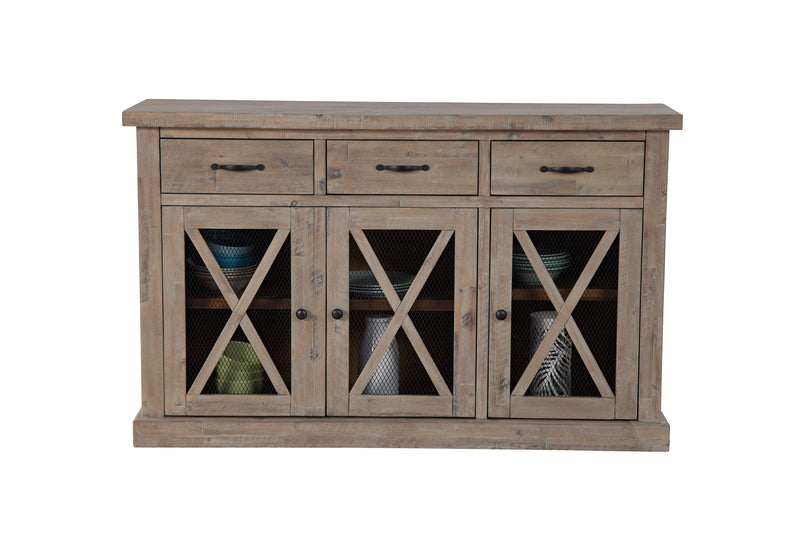 Caldwell Sideboard with 3 Drawers & 3 Doors, Weathered Natural