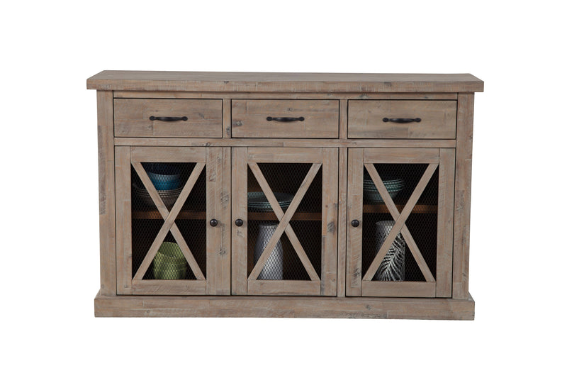 Caldwell Sideboard with 3 Drawers & 3 Doors, Weathered Natural Alpine