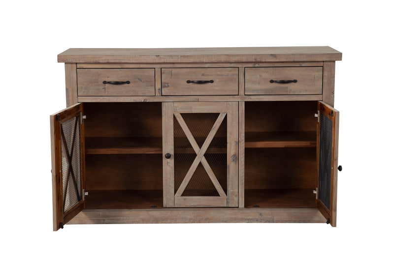 Caldwell Sideboard with 3 Drawers & 3 Doors, Weathered Natural