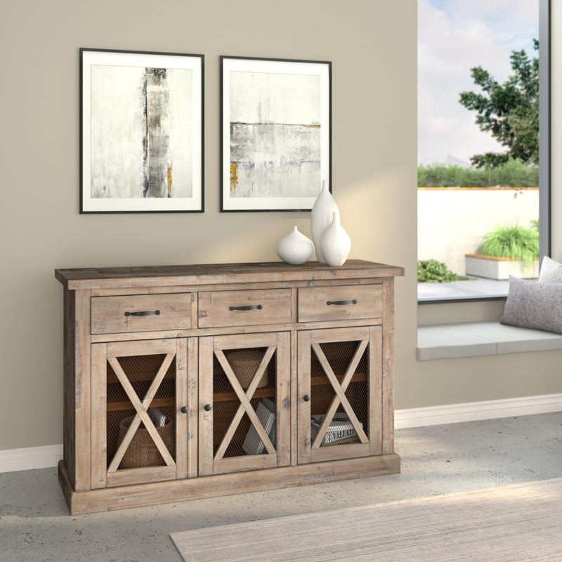 Caldwell Sideboard with 3 Drawers & 3 Doors, Weathered Natural